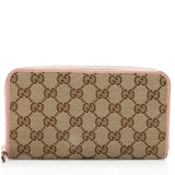 Gucci GG Canvas Zip Around Wallet (SHF-18686)