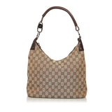 Gucci GG Cavas Ring Handle Zip Shoulder Bag (34838)