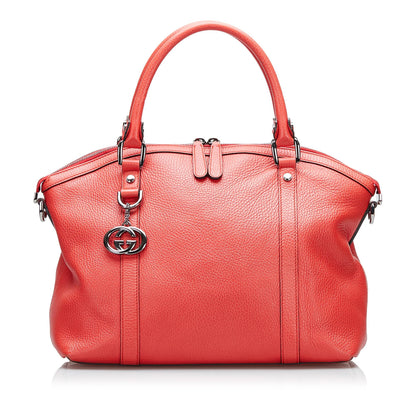 Gucci GG Charm Dome Leather Handbag (jqBZuV)