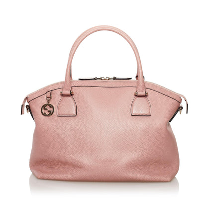 Gucci GG Charm Dome Leather Satchel (32882)