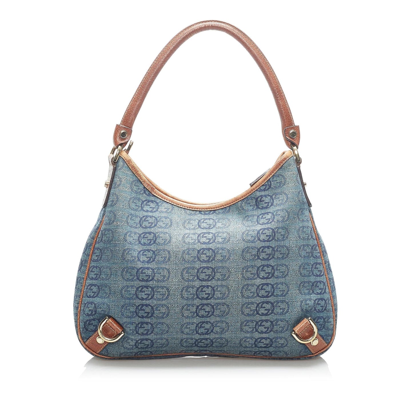 Gucci GG Denim Abbey D-Ring Shoulder Bag (34010)