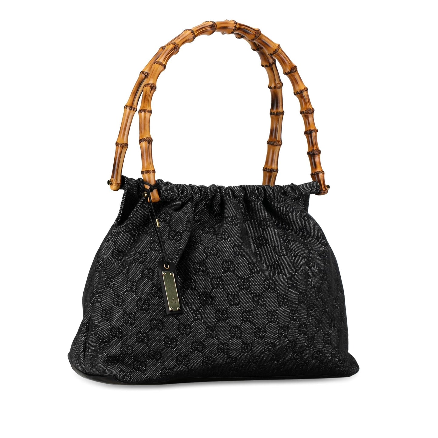 Gucci GG Denim Bamboo Handbag (XpUfPr)