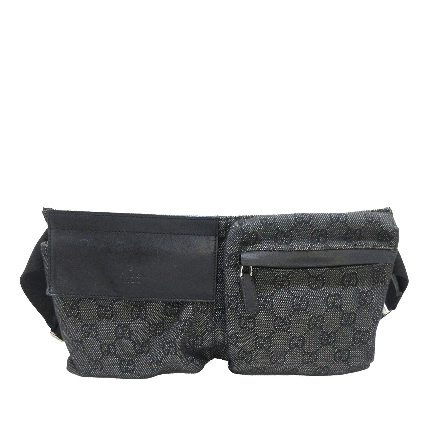 Gucci GG Denim Double Pocket Belt Bag (7wlRCP)