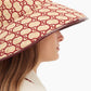GUCCI GG EMBROIDERED RAFFIA HAT