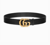 GUCCI GG MARMONT WIDE TEXTURED CALFSKIN LEATHER BELT