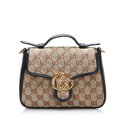 Gucci GG Marmont Canvas Satchel (vWcX1V)