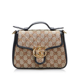 Gucci GG Marmont Canvas Satchel (vWcX1V)