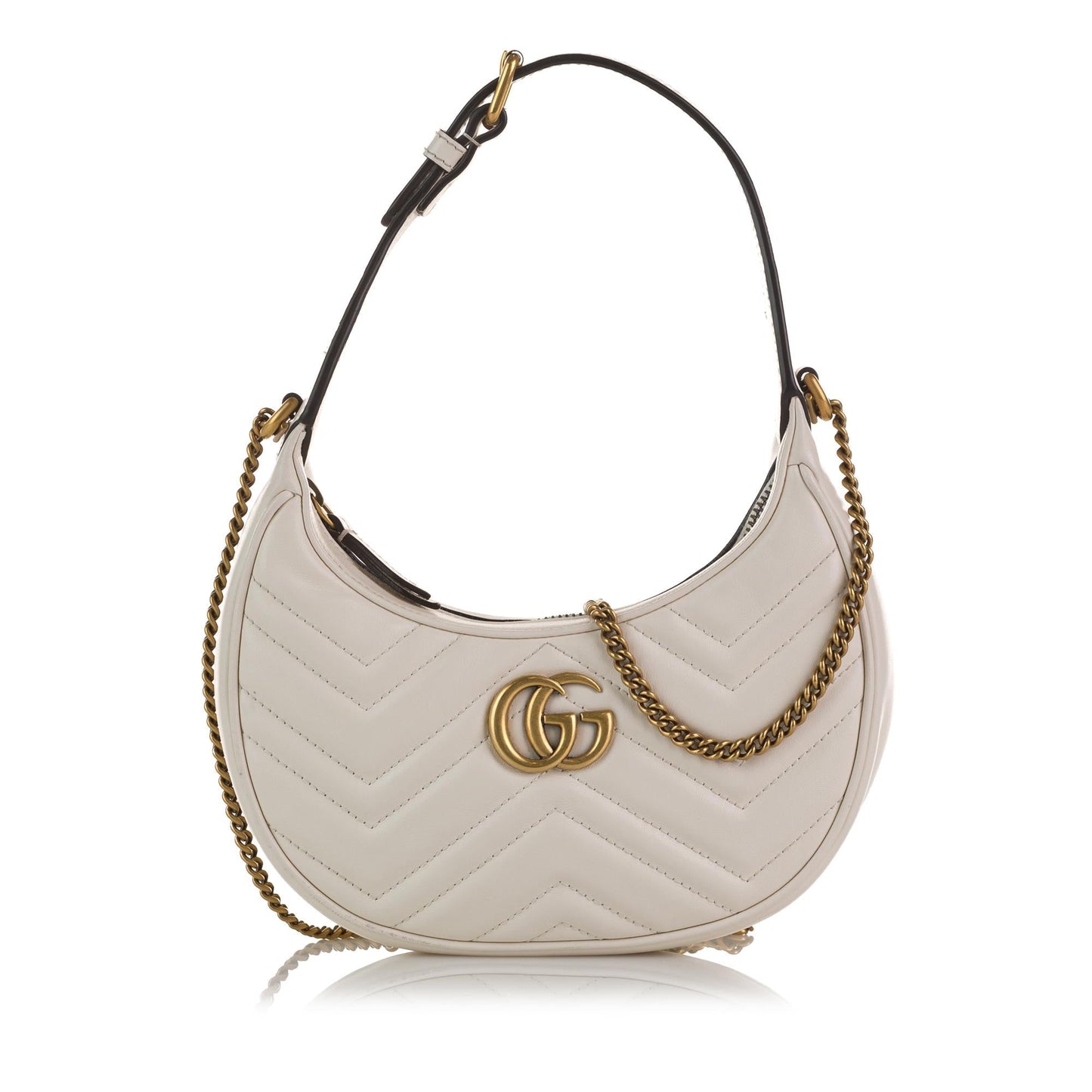 Gucci GG Marmont Half Moon Shaped Mini Bag (2ogQz6)