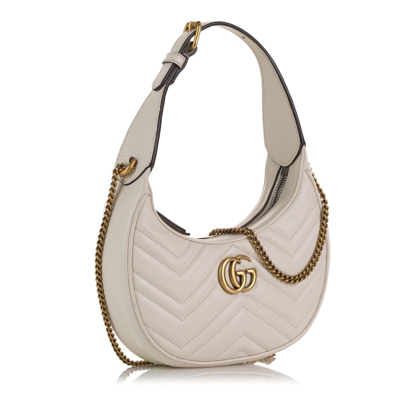 Gucci GG Marmont Half Moon Shaped Mini Bag (2ogQz6)