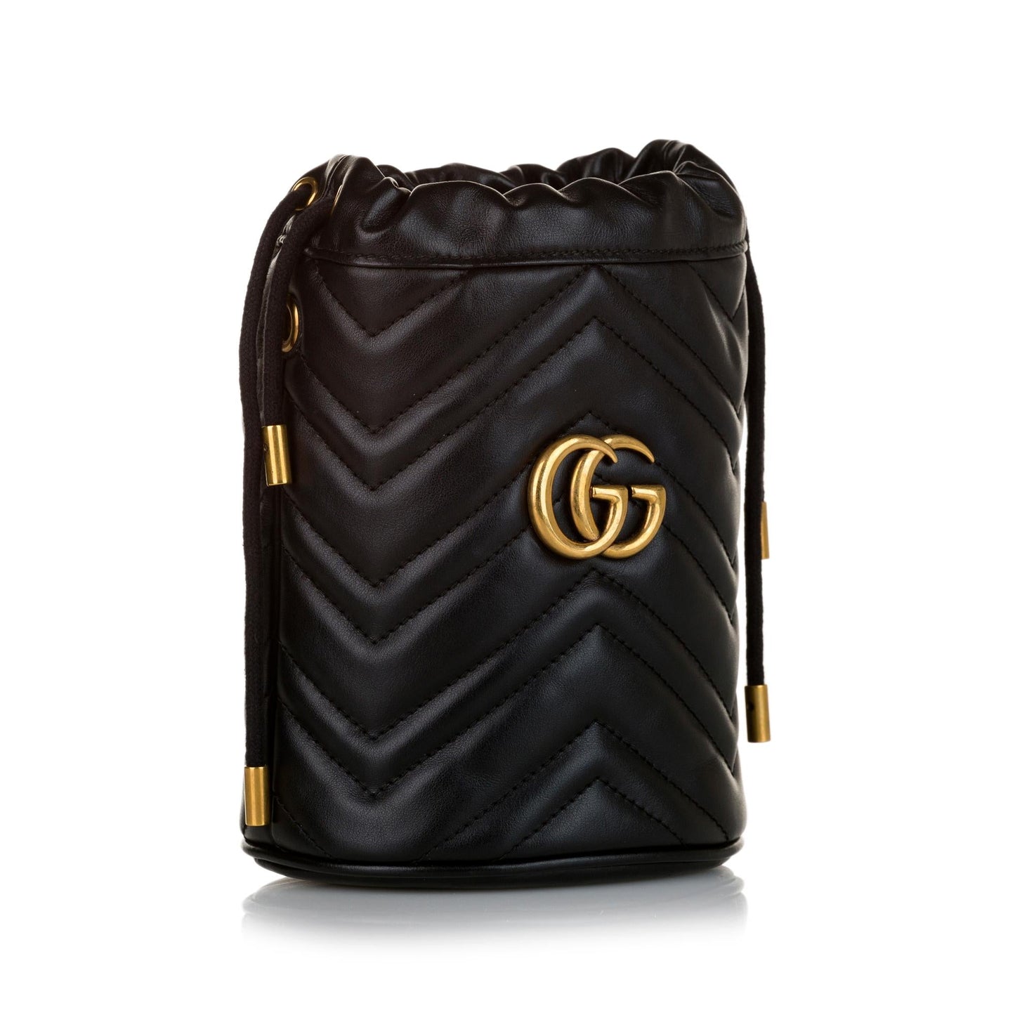 Gucci GG Marmont Leather Chain Bucket Bag (33456)