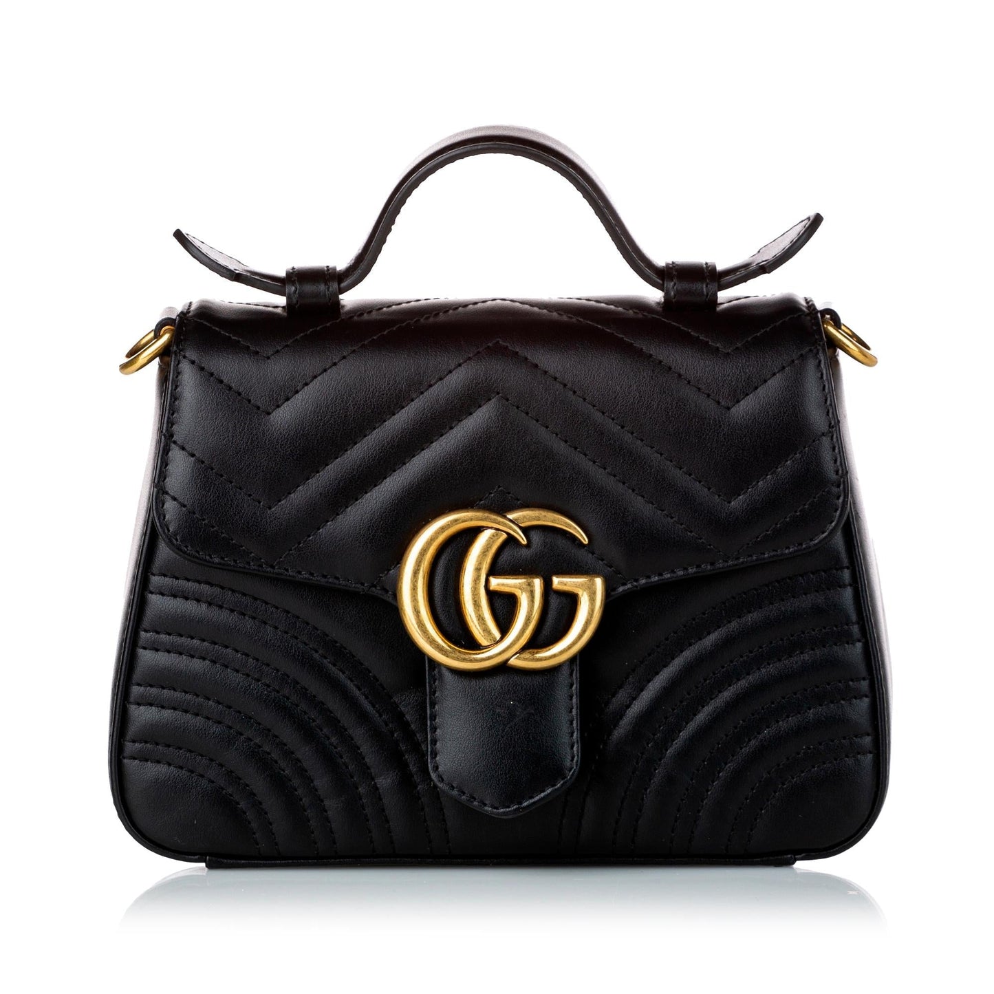 Gucci GG Marmont Leather Satchel (SHG-30460)