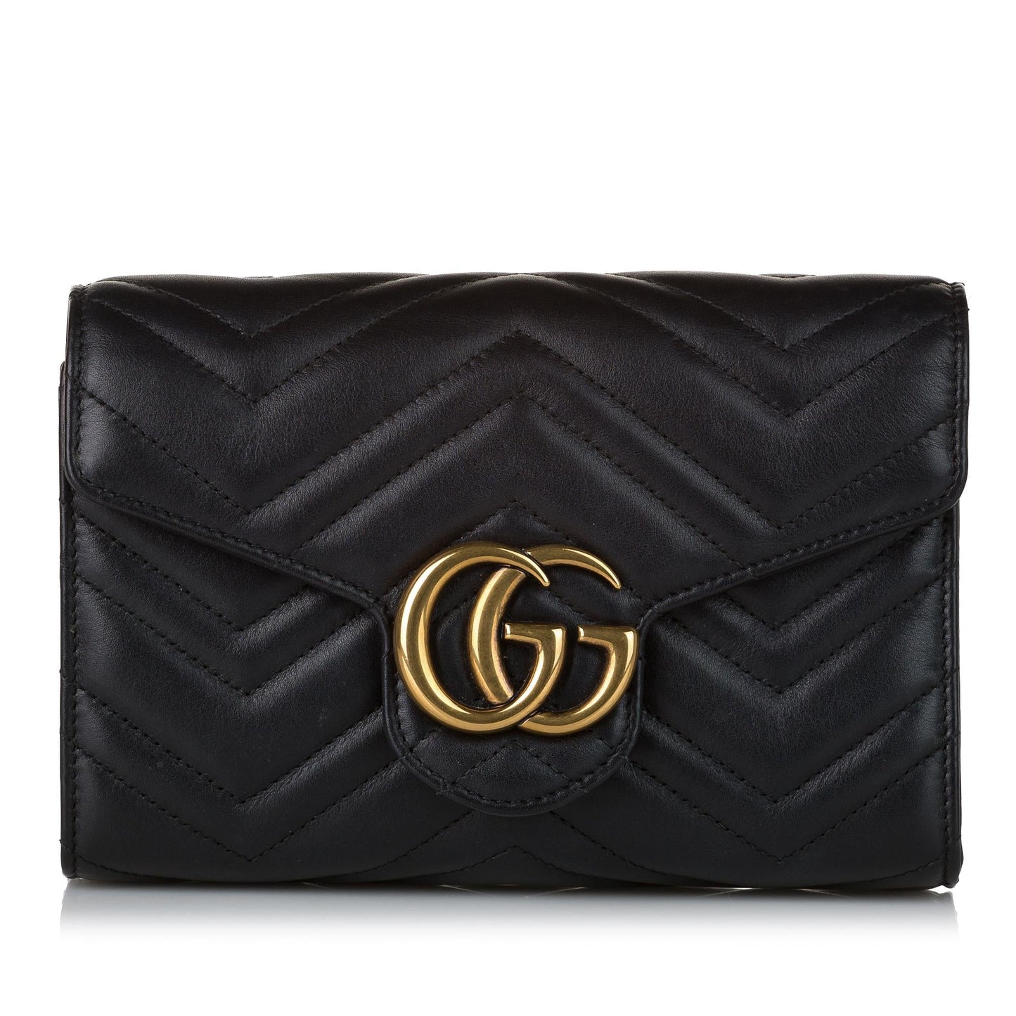 Gucci GG Marmont Leather Wallet On Chain (35248)