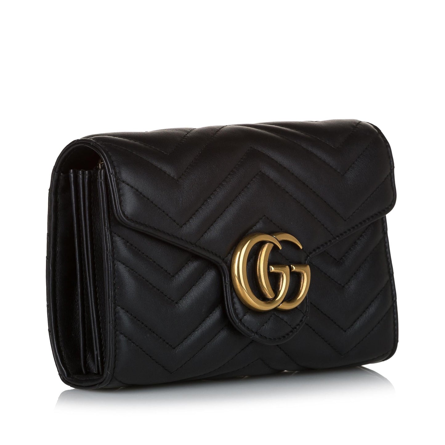 Gucci GG Marmont Leather Wallet On Chain (35248)