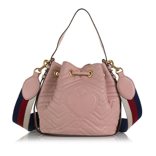 Gucci GG Marmont Web Bucket Bag (QWqd0K)