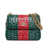 Gucci GG Marmont Wicker Crossbody Bag (awNjeN)