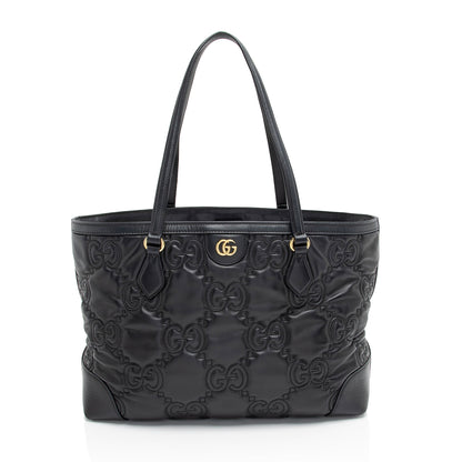 Gucci Jumbo GG Matelasse Medium Tote (SHF-GyLDDY)