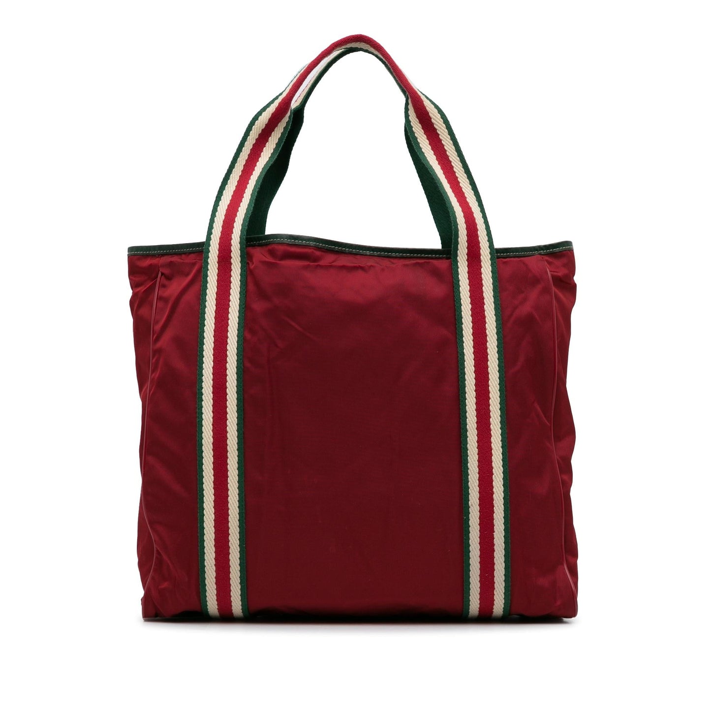 Gucci GG Nylon Crest Sherry Line Web Tote (Bio25q)