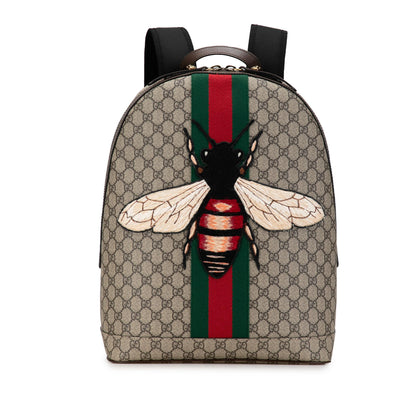 Gucci GG Supreme Animalier Web Backpack (TR6kCr)