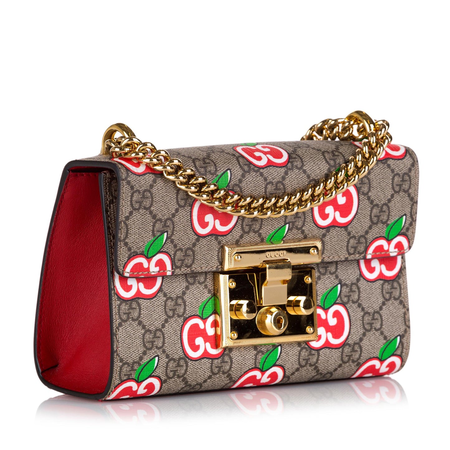 Gucci GG Supreme Apple Padlock Shoulder Bag (35947)