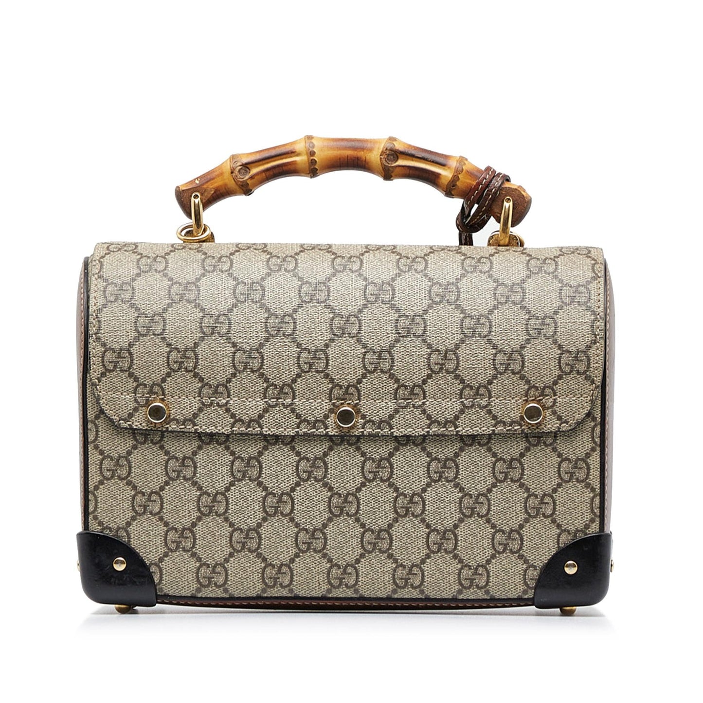 Gucci GG Supreme Bamboo Padlock Satchel (rOgtY6)