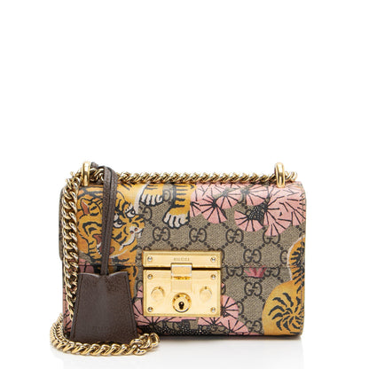 Gucci GG Supreme Bengal Tiger Padlock Small Shoulder Bag (SHF-E2ulxN)