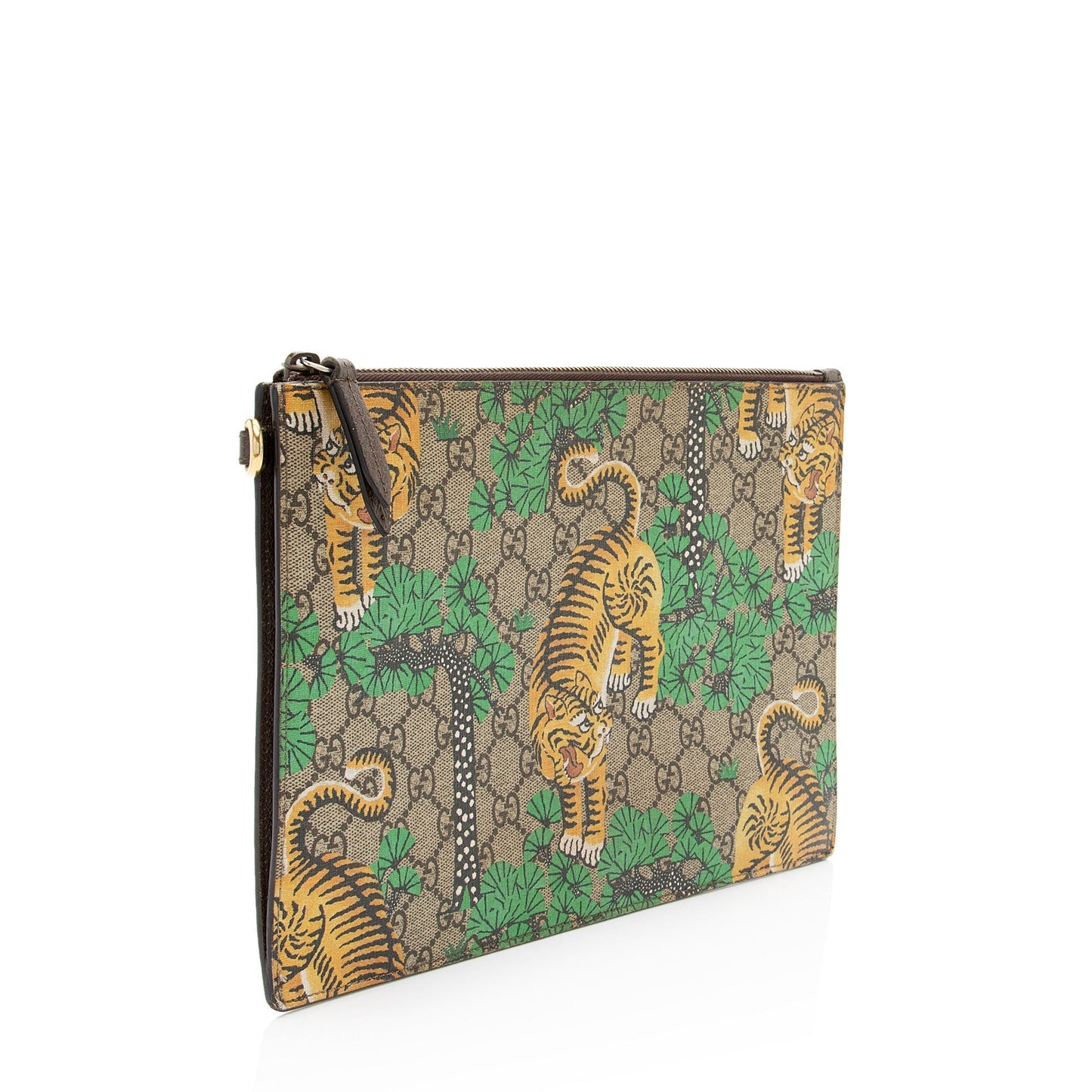 Gucci GG Supreme Bengal Tiger Zip Pouch
