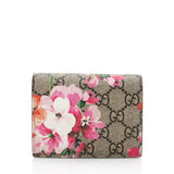 Gucci GG Supreme Blooms Card Case (SHF-19783)
