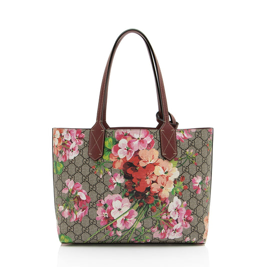 Gucci GG Supreme Blooms Reversible Small Tote (SHF-pljks3)
