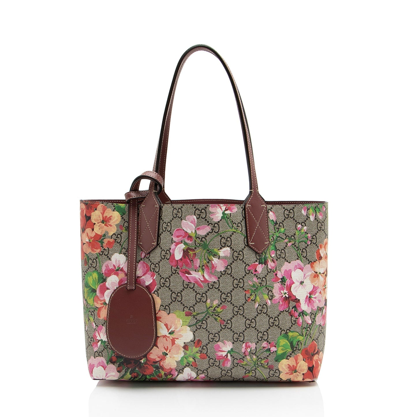 Gucci GG Supreme Blooms Reversible Small Tote (SHF-pljks3)