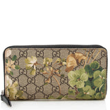 Gucci GG Supreme Blooms Zip Around Wallet (SHF-19768)