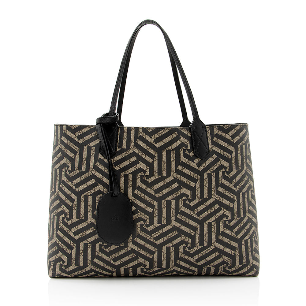 Gucci GG Supreme Caleido Medium Reversible Tote (SHF-21938)