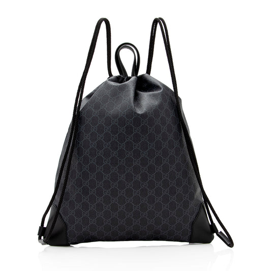 Gucci GG Supreme Canvas Drawstring Backpack (SHF-20551)