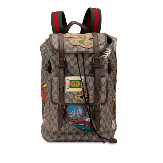 Gucci GG Supreme Courrier Backpack (v9EkNM)