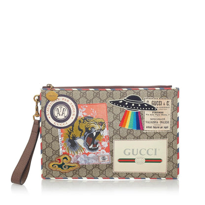 Gucci GG Supreme Courrier Clutch Bag (33451)