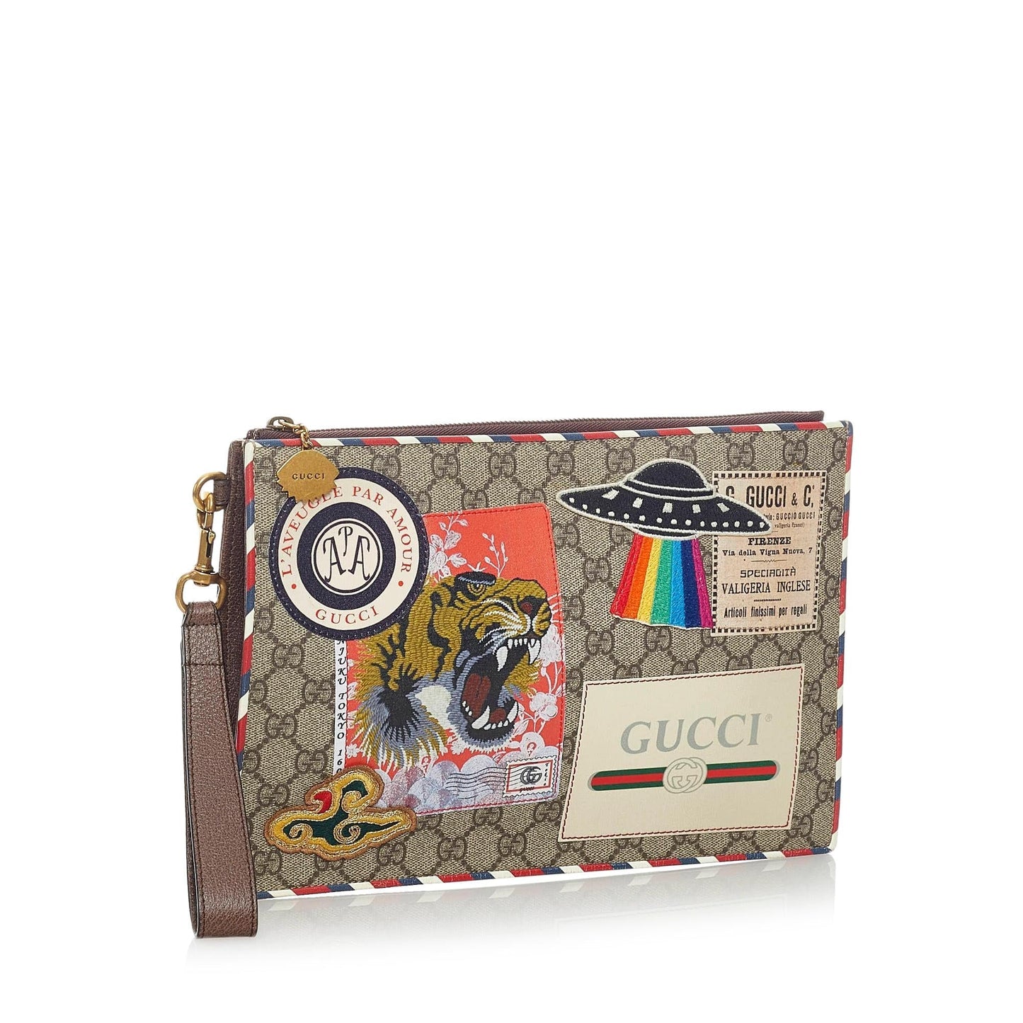 Gucci GG Supreme Courrier Clutch Bag (33451)