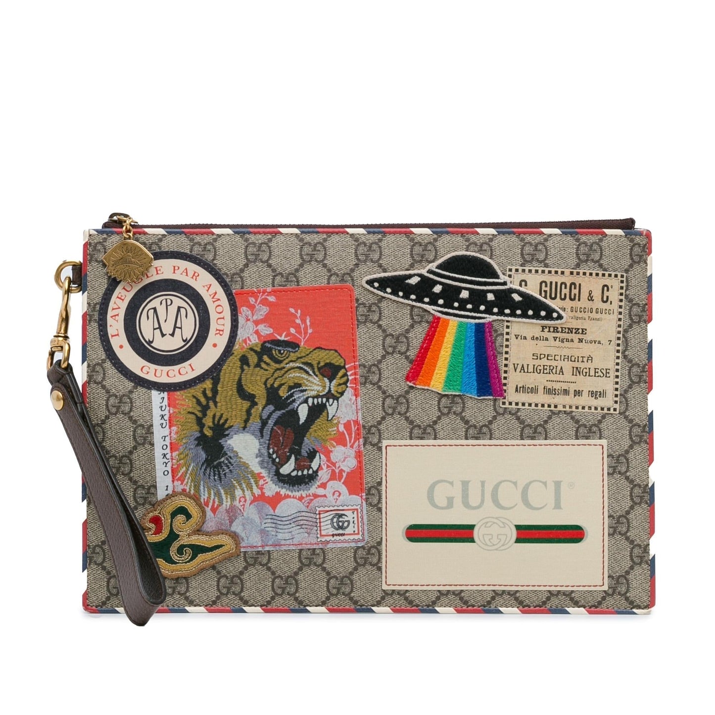 Gucci GG Supreme Courrier Clutch (XcQo2d)
