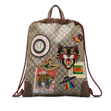 Gucci GG Supreme Courrier Drawstring Backpack (qOBCtH)