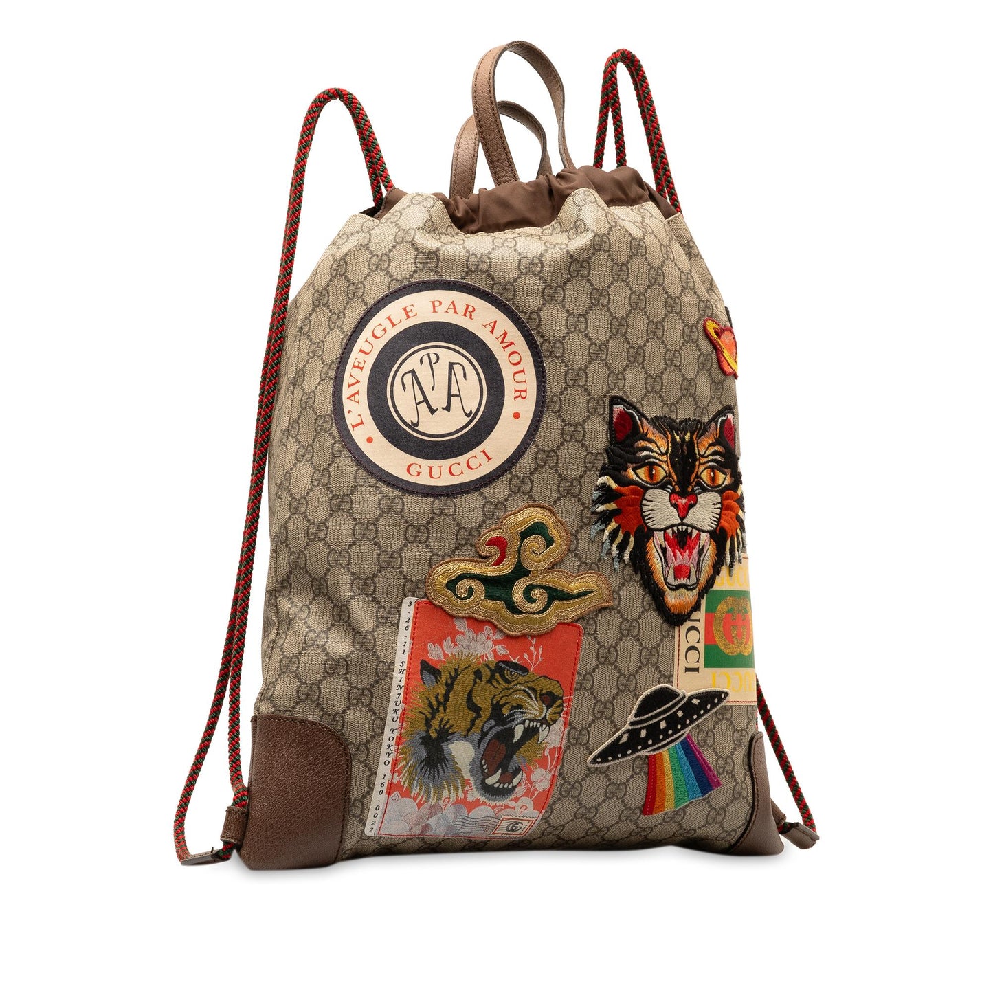 Gucci GG Supreme Courrier Drawstring Backpack (qBcRPL)