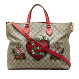 Gucci GG Supreme Embroidered Kingsnake Heart Shopper Bag (9XIapj)