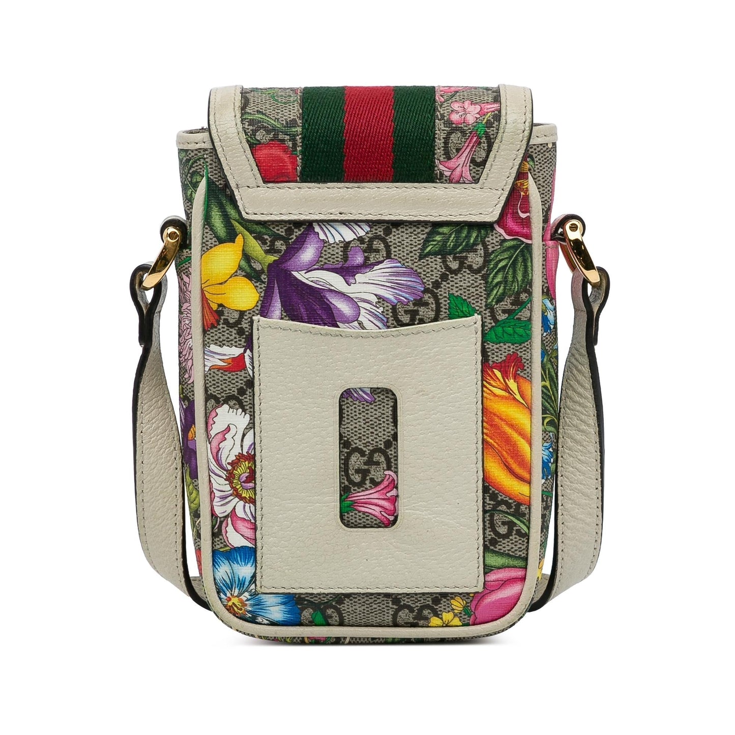 Gucci GG Supreme Flora Ophidia Phone Crossbody Bag (QjvveC)