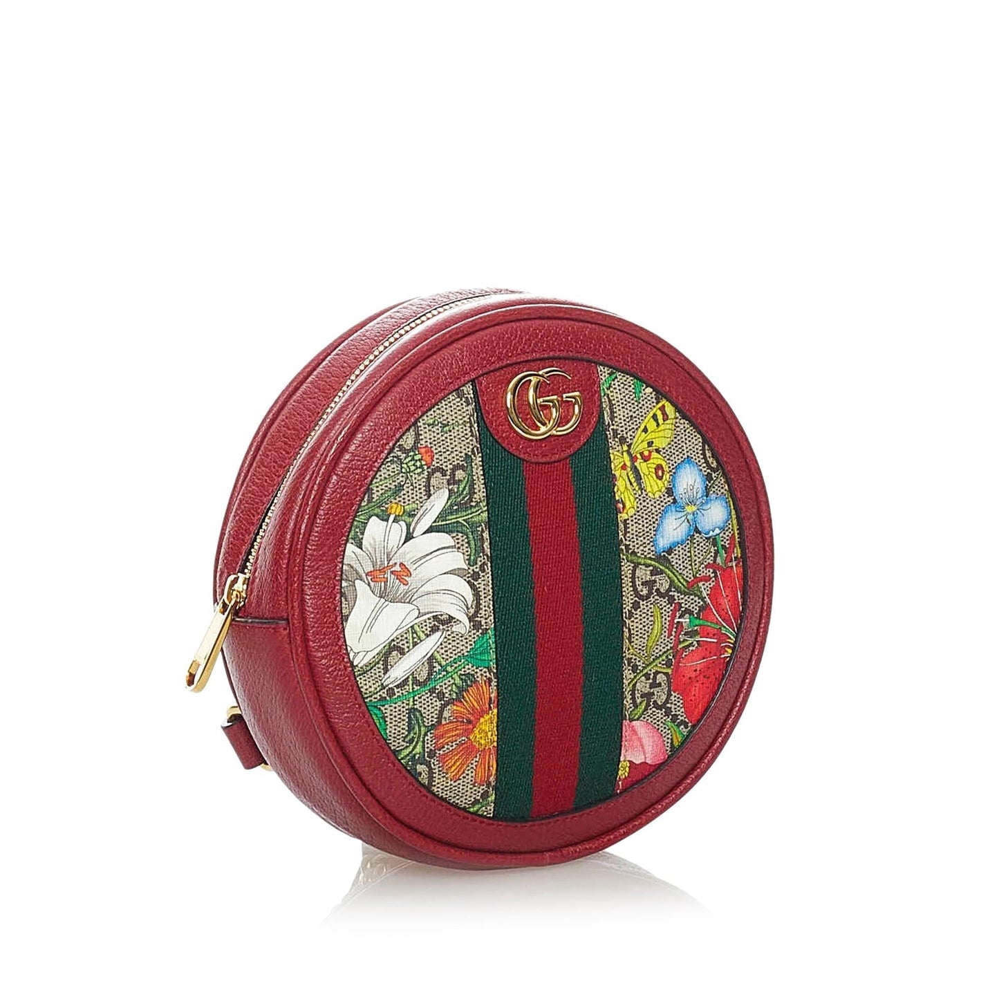 Gucci GG Supreme Flora Ophidia Round Backpack (33576)