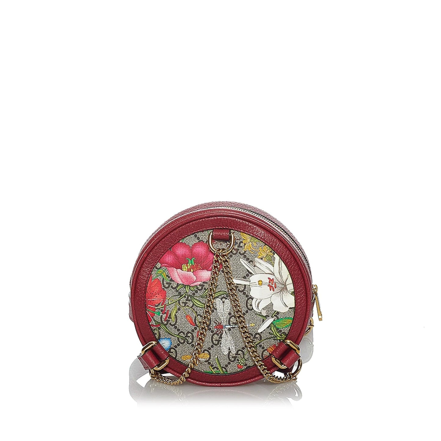 Gucci GG Supreme Flora Ophidia Round Backpack (33836)
