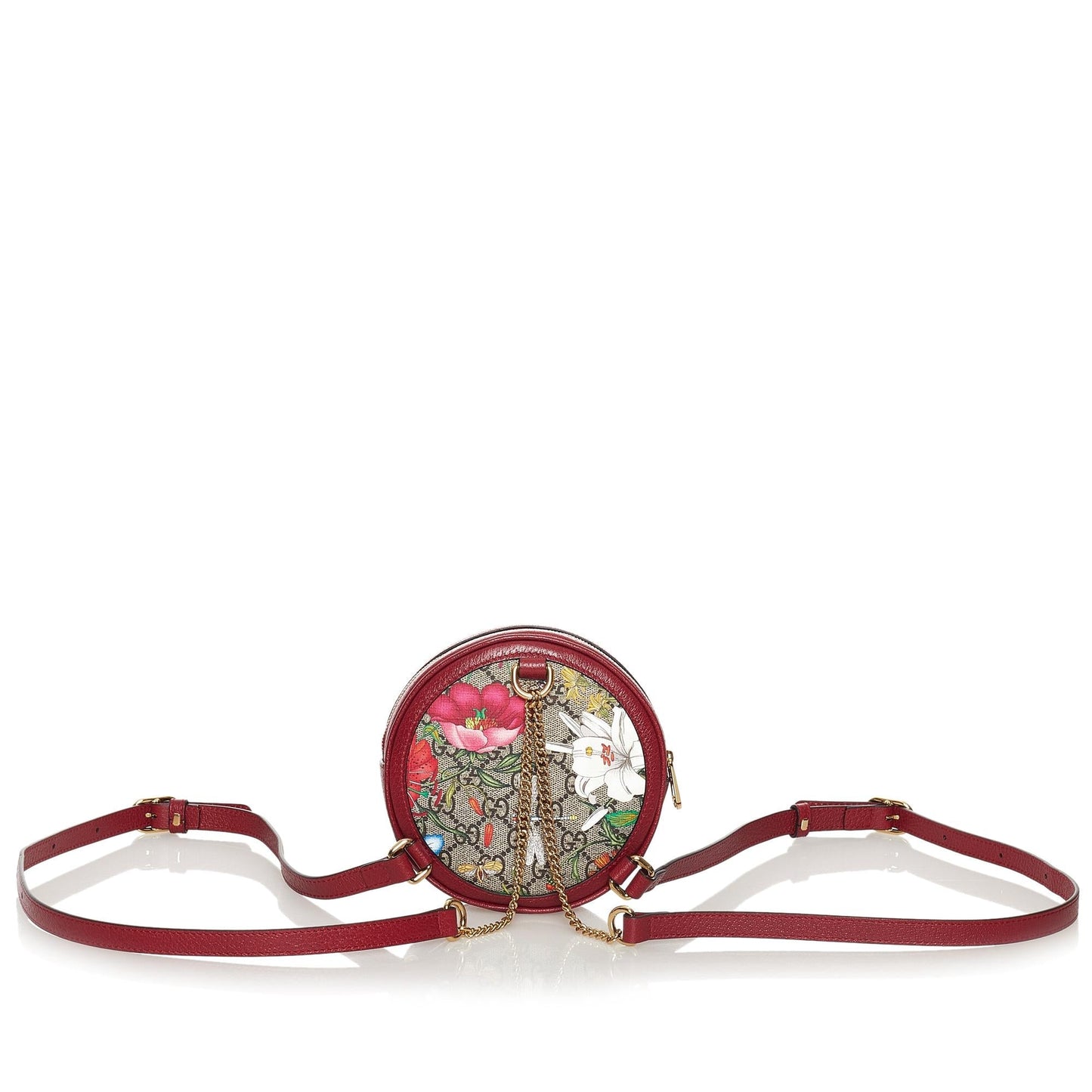 Gucci GG Supreme Flora Ophidia Round Backpack (37622)