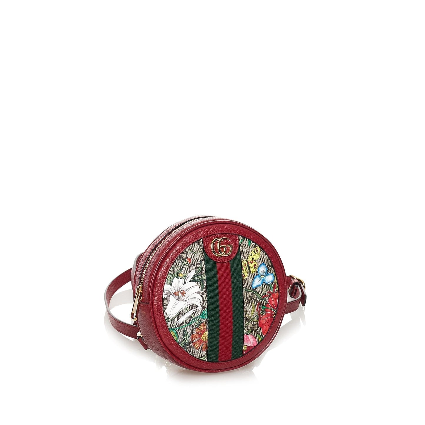 Gucci GG Supreme Flora Ophidia Round Backpack (37622)