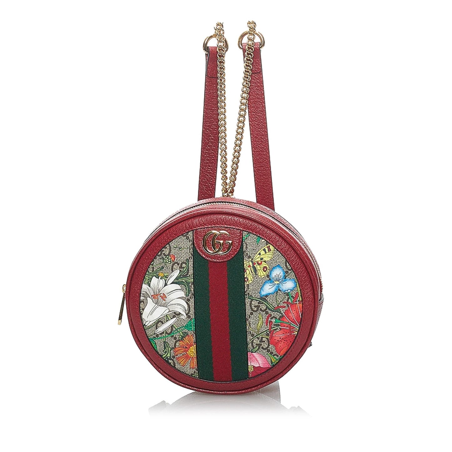 Gucci GG Supreme Flora Ophidia Round Backpack (vMOkxm)