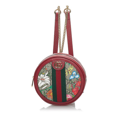 Gucci GG Supreme Flora Ophidia Round Backpack (vMOkxm)