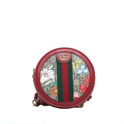 Gucci GG Supreme Flora Ophidia Round Backpack (3Tp9Td)