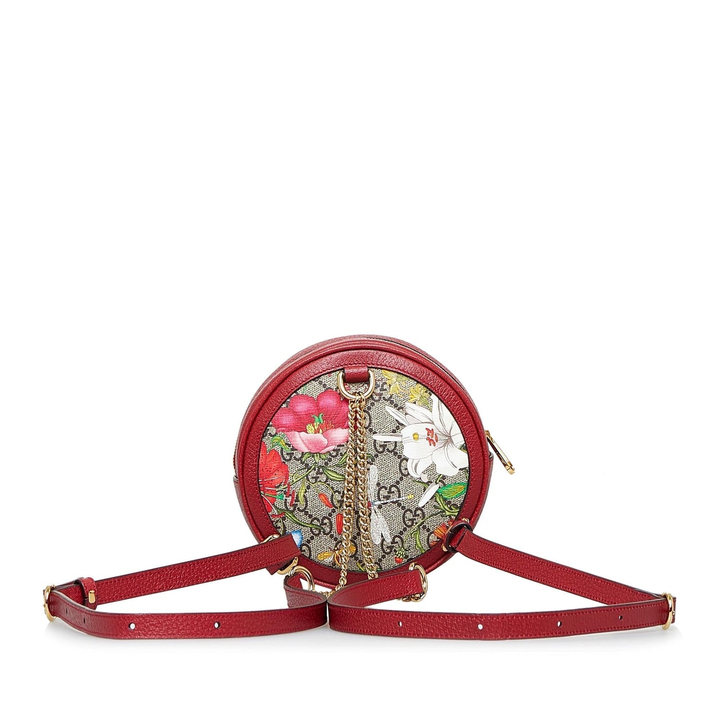 Gucci GG Supreme Flora Ophidia Round Backpack (hwt1rn)