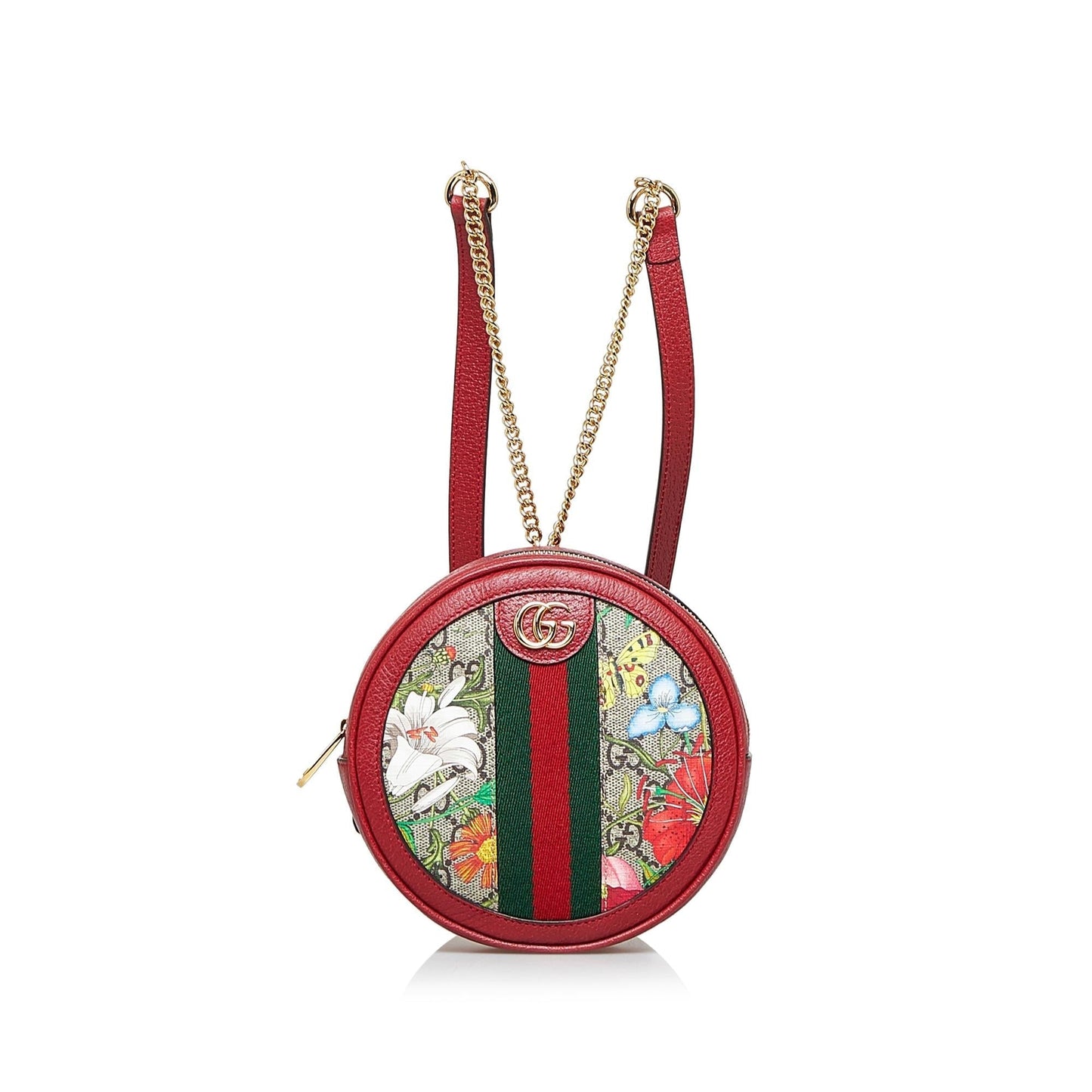 Gucci GG Supreme Flora Ophidia Round Backpack (hwt1rn)