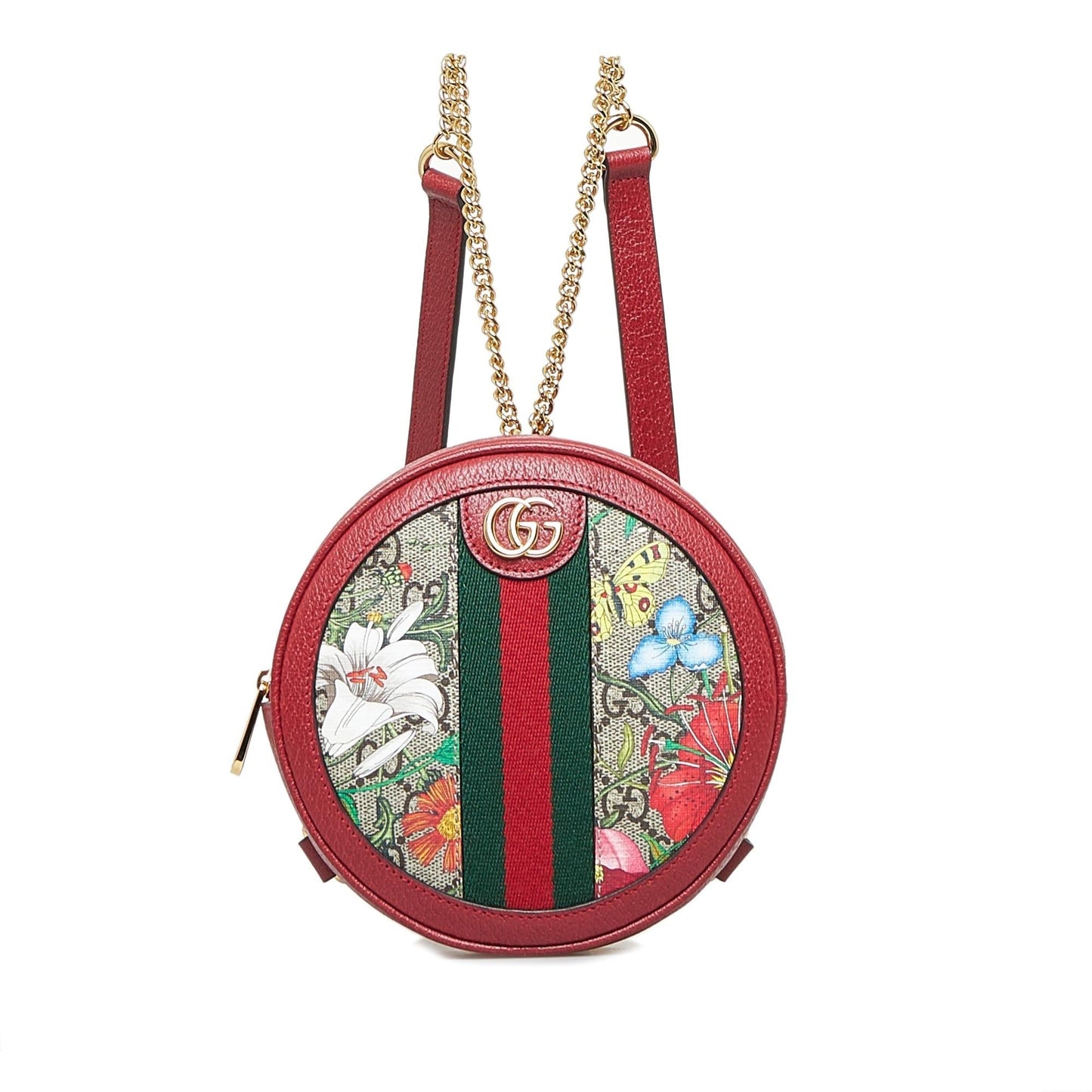Gucci GG Supreme Flora Ophidia Round Backpack (SvDmMJ)